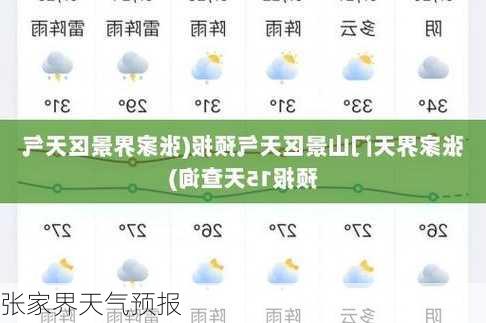 张家界天气预报